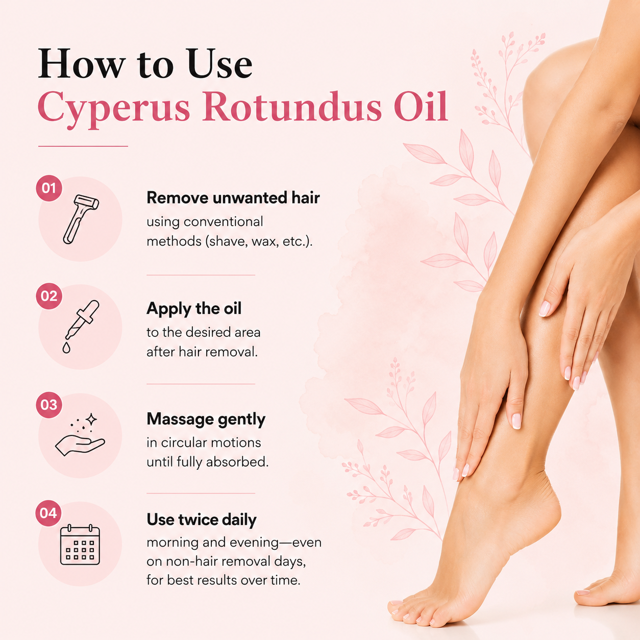 Cyperus Rotundus Hair Reduction Oil